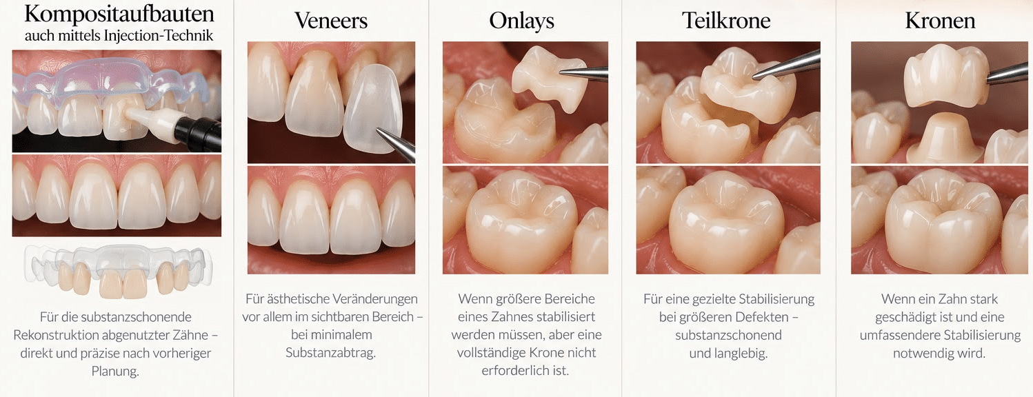 alternative zahnrekonstruktionen nach zahnverschleiss